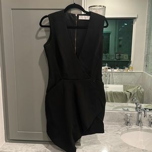 Victoria Beckham black dress with wrap detail
